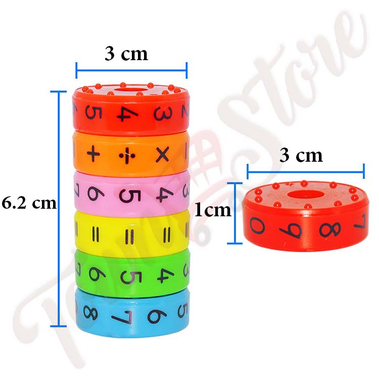 Magnetic Arithmetic Learning Toys, Intelligence Brain Developing Toy Math Blocks Game Educational Toys for Children Gifts (1 set, 6 Pieces)