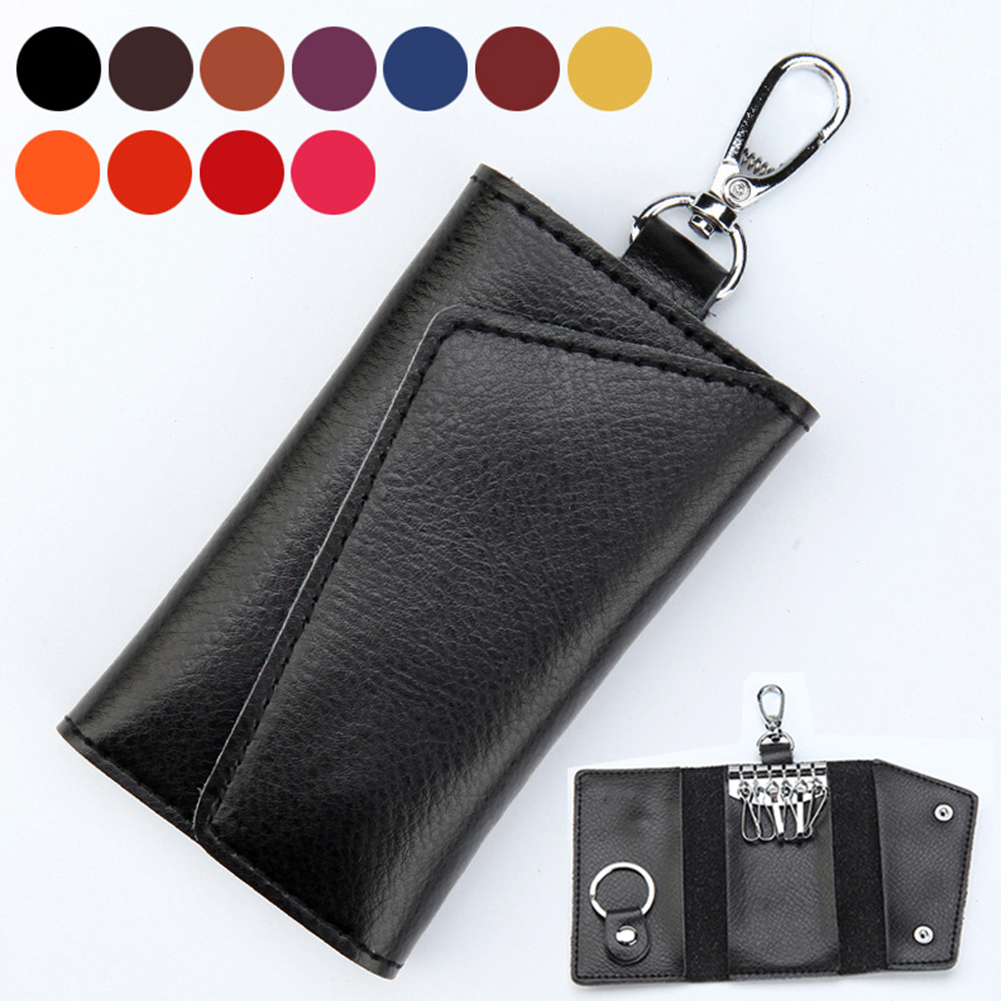 Men\'s Multifunctional Faux Leather Car Key Case Women\'s Holder Pouch Wallet