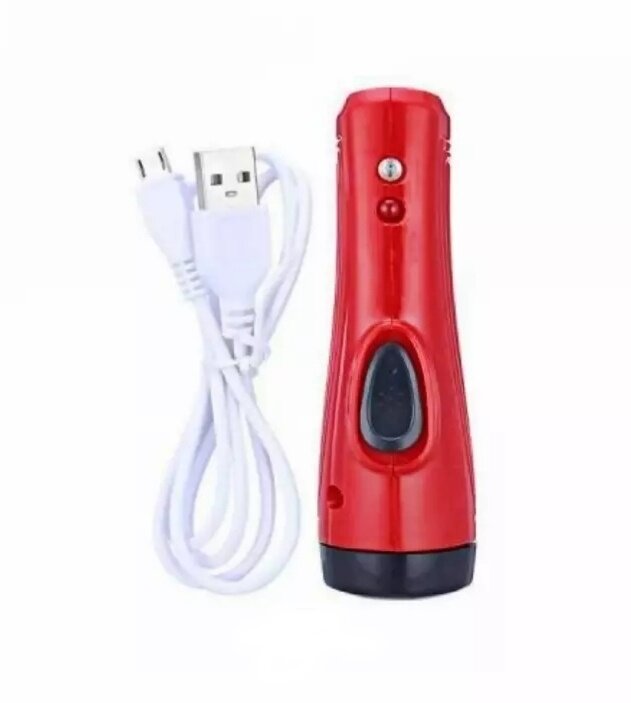 Mini Rechargeable LED Torch Light (SDGD-8670B)-Maroon With Money Check