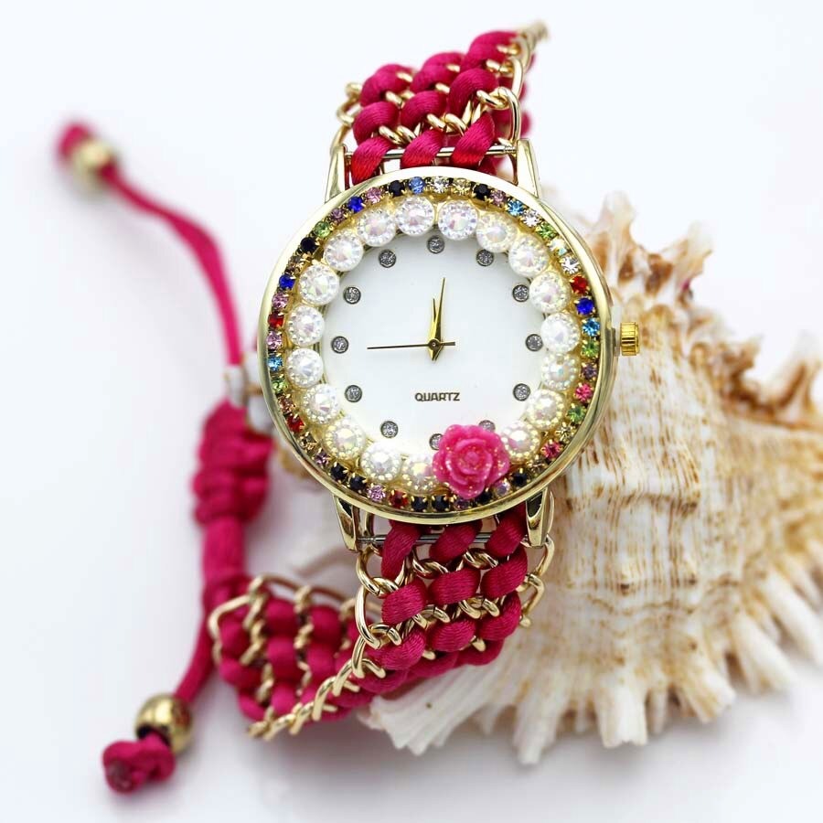 NRAW4 FB2 Red Nylon Women Watch (free size) Ladies Bracelet Girls