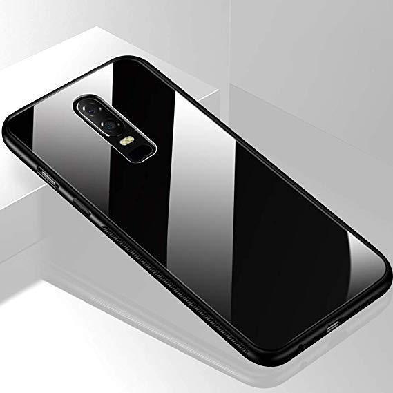 One Plus 6 Luxury ShockProof TPU Bumper Glass Case Back Cover