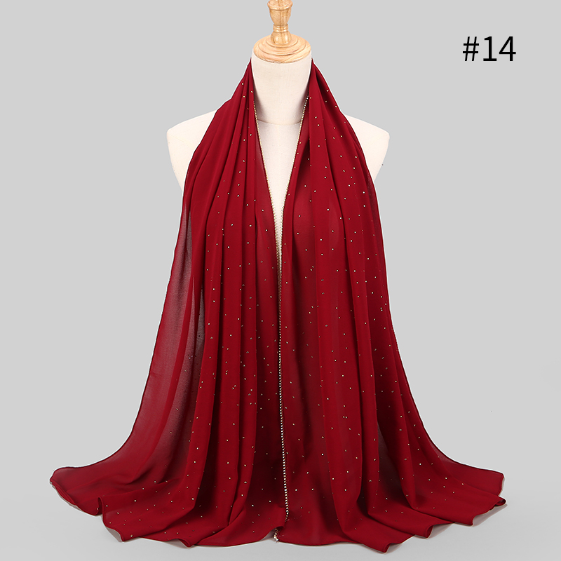 Stone design chiffon georgette hijab Malaysian hijab new aarival hijab