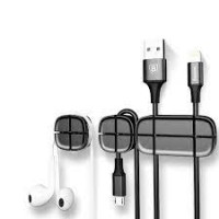 BASEUS CROSS PEAS CABLE CLIPS FLEXIBLE SILICONE EARPHONE CABLE ORGANIZER WIRE HOLDER