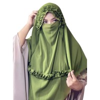 Crown Hijab 2 Part Instant Ready Hijab with Niqab for Woman