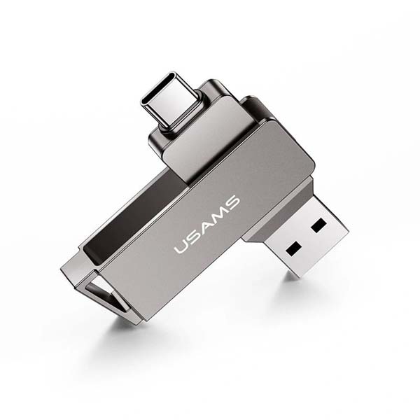 USAMS TYPE-C+USB3.0 ROTATABLE HIGH SPEED FLASH DRIVE 128GB/256GB