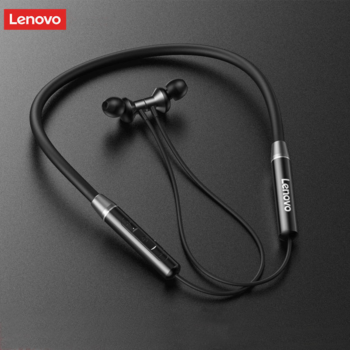 Waterproof Lenovo HE05 Bluetooth 5.0 Wireless Earphones Magnetic Bluetooth Headphones Waterproof Stereo Headset with Mic.